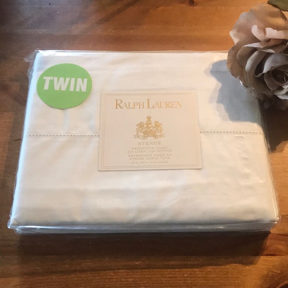 Ralph Lauren avenue twin flat sheet new